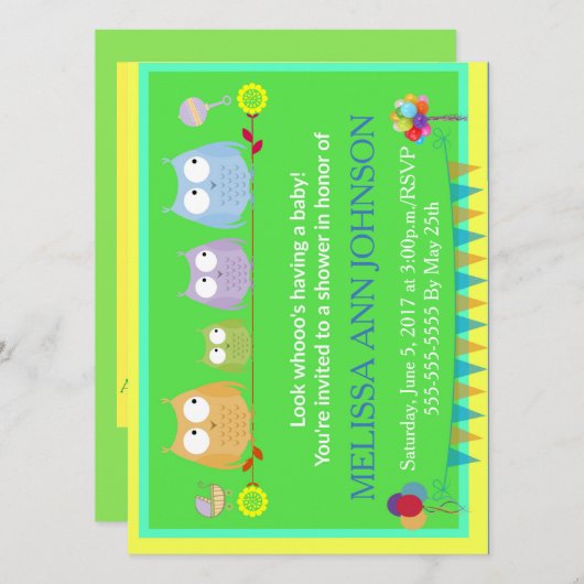 Invitation Regardez qui a un bébé ! (Devant / Derrière)