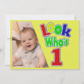 Invitation Regardez qui est 1/ Anniversaire (Devant)