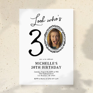 Invitation Regardez qui est 30 photo Anniversaire adulte