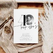 Invitation Regardez qui est 40 moderne simple 40e anniversair