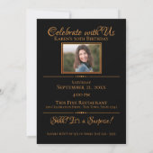 Invitation Regardez qui est 50 Photo Orange (Dos)