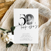 Invitation Regardez qui est 50 Simple élégant 50e anniversair