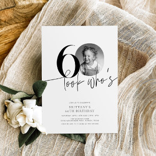 Invitation Regardez qui est 60 drôle Photo Simple 60e anniver