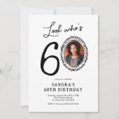 Invitation Regardez qui est 60 photo Anniversaire adulte (Devant)