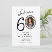 Invitation Regardez qui est 60 photo Anniversaire adulte (Debout devant)