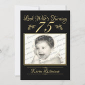 Invitation Regardez qui est 75 Photo Gold Black (Devant)