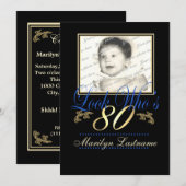 Invitation Regardez qui est 80 Photo (Devant / Derrière)