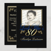 Invitation Regardez qui est 80 Photo (Devant / Derrière)