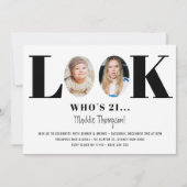 Invitation Regardez qui est anniversaire drôle Photo Invitati (Devant)