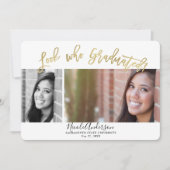 Invitation Regardez qui est diplômé Graduation 2 Photo Celebr (Devant)