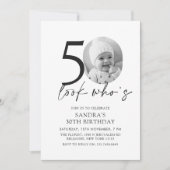 Invitation Regardez qui est moderne photo simple 50e annivers (Devant)