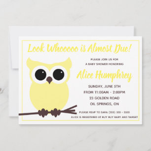 Invitation Regardez qui est presque dû ! Baby shower de Choue