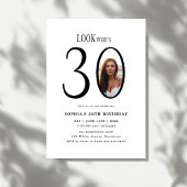 Invitation Regardez qui est trente photo minimale 30e anniver
