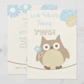 Invitation Regardez qui tourne le bébé à l'anniversaire (Devant / Derrière)