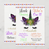 Invitation Regardez qui tourne l'invitation d'Halloween Unico (Devant / Derrière)