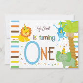 Invitation Regardez qui tourne - Thème animal fantasque (Dos)