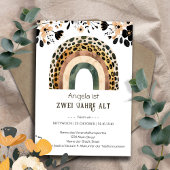 Invitation Regenbogen Boho 2. Geburtstag