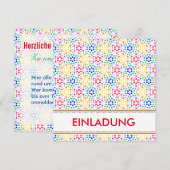 Invitation Regenbogen Einladung (Devant / Derrière)
