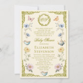 Invitation Regency A Baby Is Brewing Tea Party Baby Shower (Devant)