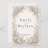 Invitation Regency Botanical Engraving Wedding (Dos)