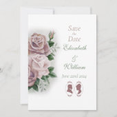 Invitation Regency Bridgerton Rose Roses Cameos (Devant)