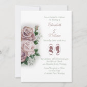 Invitation Regency Bridgerton Rose Roses Cameos (Devant)