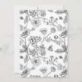 Invitation Regency Era Black Crest Monogram Mariage (Dos)