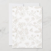Invitation Regency Era Crest Beige Monogramme Mariage (Dos)