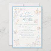 Invitation Regency Floral Tea garden Bridal shower (Devant)