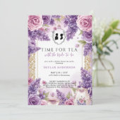 Invitation Regency Floral Tea Party bridal shower (Debout devant)