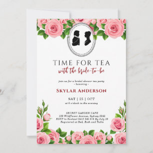 Invitation Regency Floral Tea Party douche nuptiale