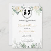 Invitation Regency Floral Tea Party douche nuptiale Invitatio (Devant)