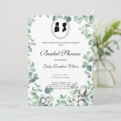 Invitation Regency Floral Tea Party douche nuptiale Invitatio (Debout devant)