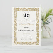 Invitation Regency Floral Tea Party douche nuptiale Invitatio (Debout devant)