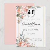 Invitation Regency Floral Tea Party douche nuptiale Invitatio (Devant / Derrière)