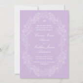 Invitation Regency Violet Victorian Antique Classic Wedding (Devant)
