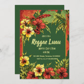 Invitation Reggae Luau (Devant / Derrière)