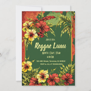 Invitation Reggae Luau