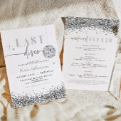 Invitation REGINA Argent Dernier Disco Bachelorette Week-end