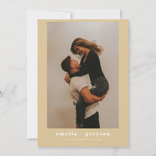 Invitation REGINA Glam Yellow Gold Sequins Disco Mariage (Dos)