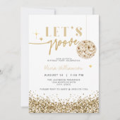 Invitation REGINA Jaune Or Disco Fête d'anniversaire (Devant)