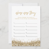 Invitation REGINA Jaune Or Où Étaient-Ils Fête des mariées (Devant)