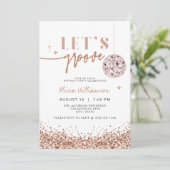 Invitation REGINA Rose Gold Disco Anniversaire (Debout devant)