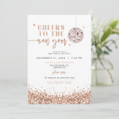 Invitation REGINA Rose Gold Disco New Year's Eve Party (Debout devant)