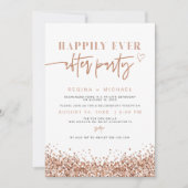 Invitation REGINA Rose Gold Sequin Elopement Réception Invit (Devant)