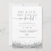 Invitation REGINA Silver Sequin Parties scintillant Elle L'A  (Devant)