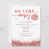 Invitation REGINA So Very Joyeux Red Sequins Noël (Devant)