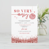Invitation REGINA So Very Joyeux Red Sequins Noël (Debout devant)