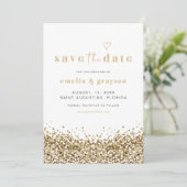 Invitation REGINA Yellow Gold Sequins Parties scintillant Enr (Debout devant)