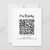 Invitation Registre de mariage scannable par code QR minimal  (Devant)
